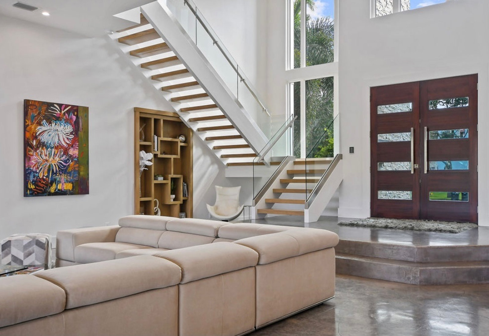 Bishman Development vaulted great room interior